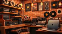 retro analog music studio