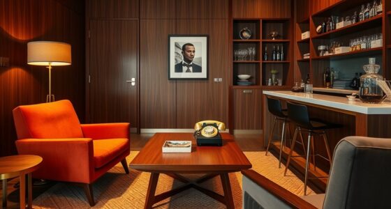 retro chic lounge design