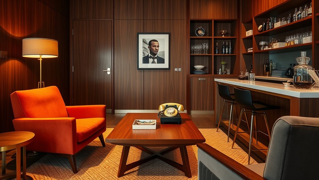 retro chic lounge design