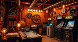 retro futuristic game room