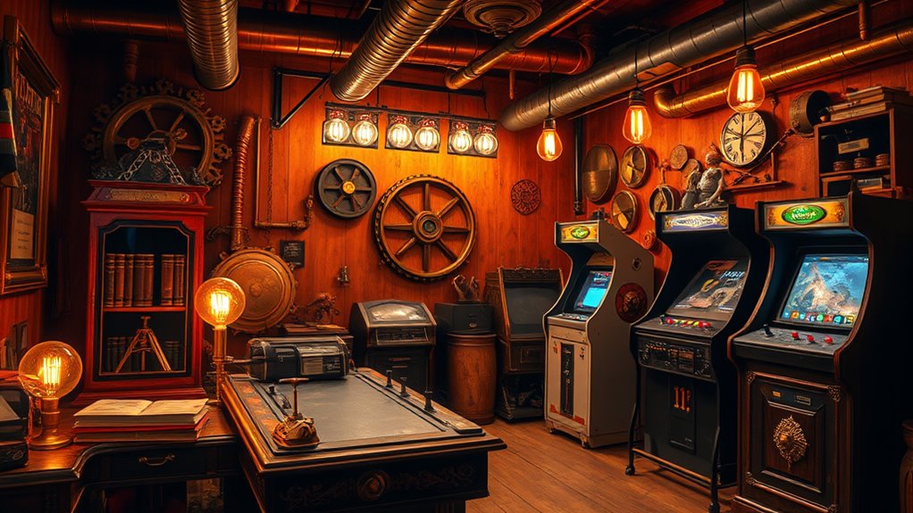 retro futuristic game room