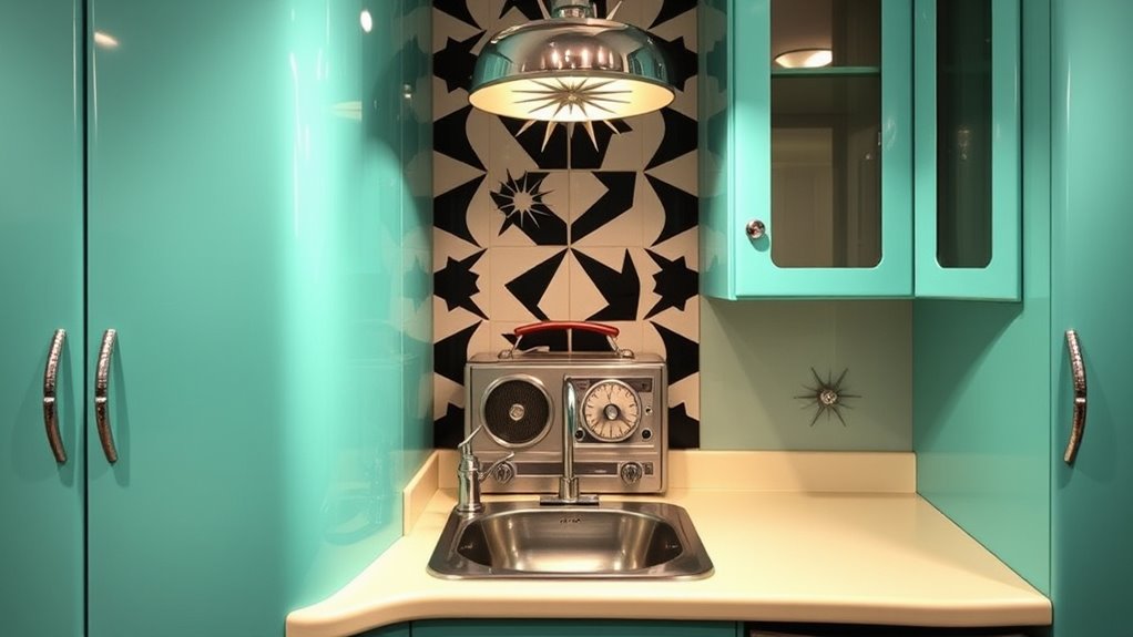 retro futuristic kitchen design
