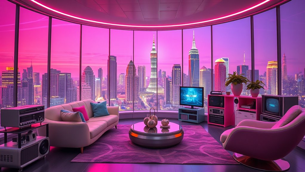 retro futuristic nostalgic innovation