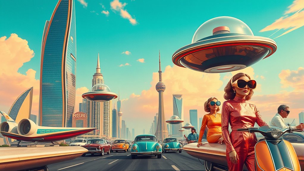 retro futuristic space optimism