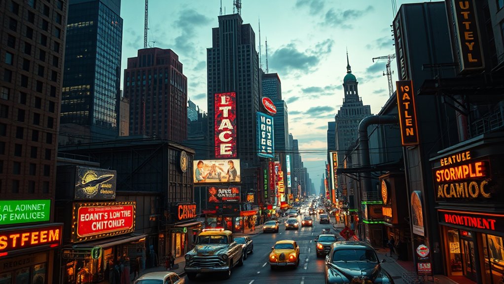 retro futuristic styles blend history