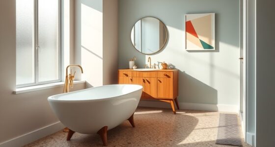 retro inspired bathroom design