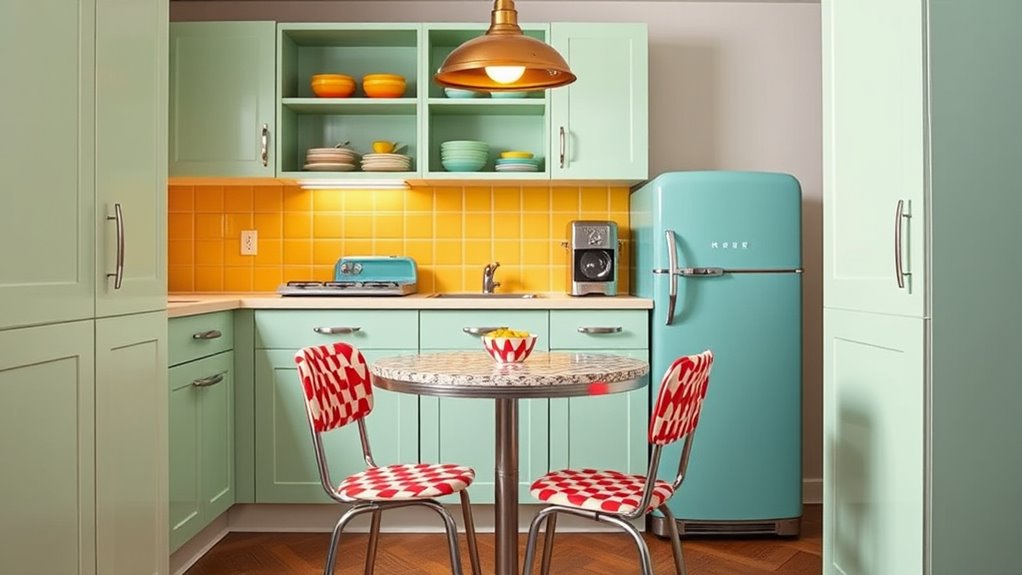 retro inspired colorful compact appliances