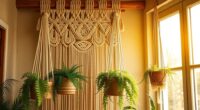 retro macram plant decor