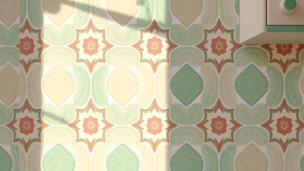 retro pastel geometric tiles
