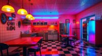 retro pendant neon lighting