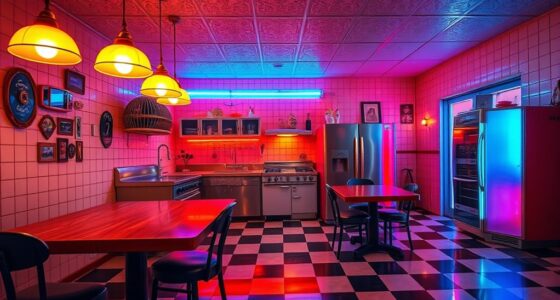 retro pendant neon lighting