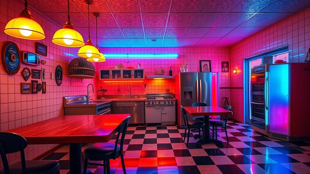 retro pendant neon lighting