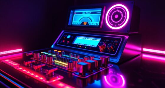 retro sci fi tech style