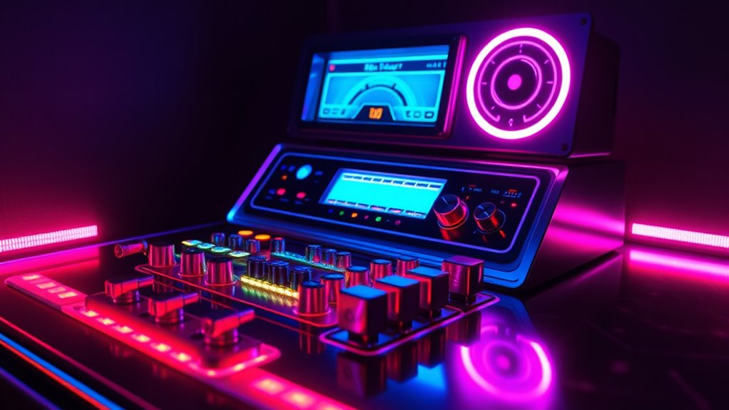 retro sci fi tech style