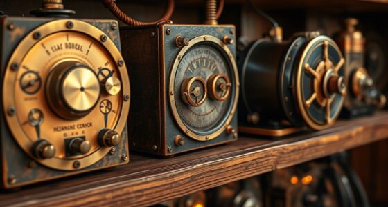 retro steampunk audio decor