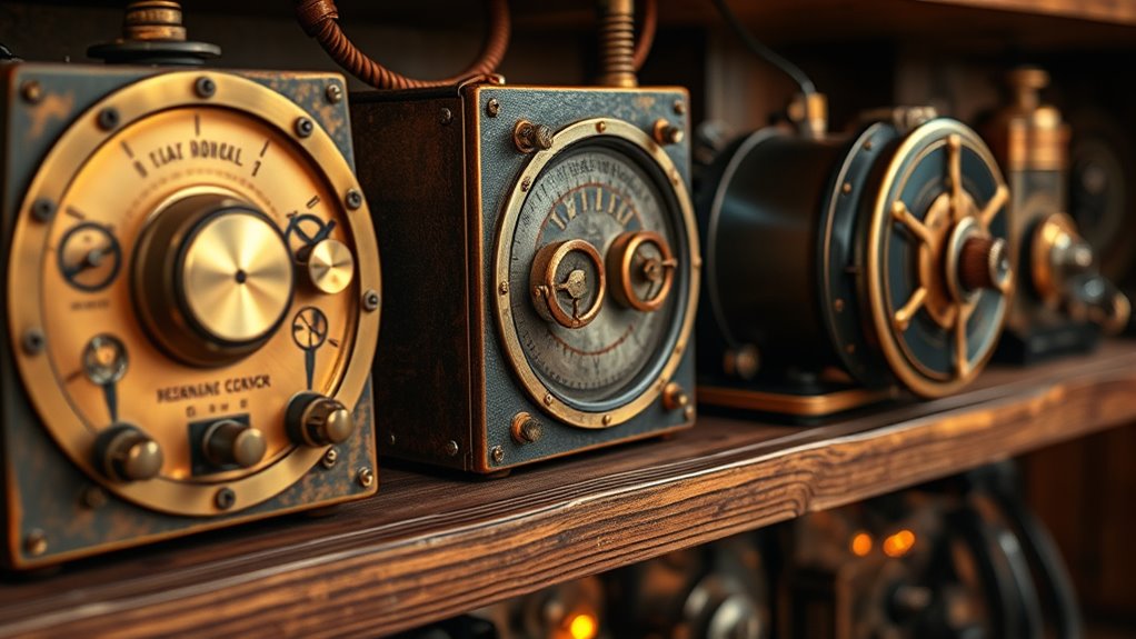 retro steampunk audio decor