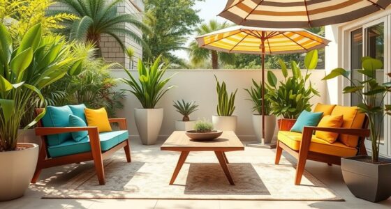retro style patio decor