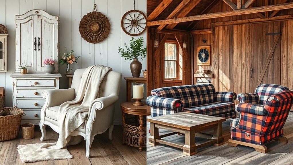rustic french american styles
