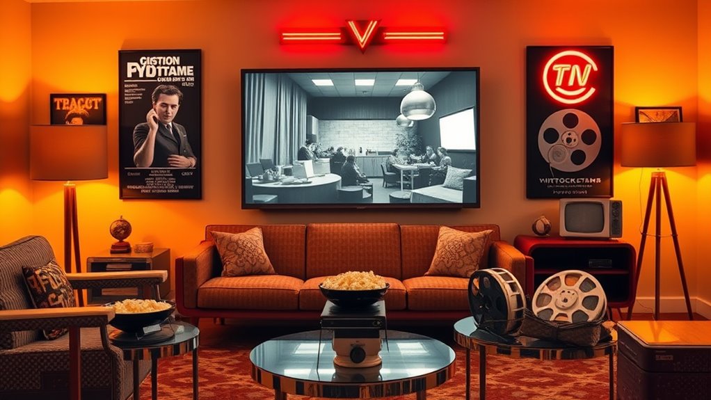 screen inspired retro interiors
