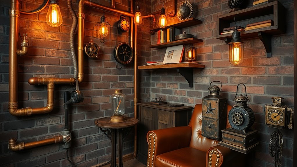 small steampunk apartment decor