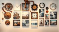 steampunk and modern wall decor