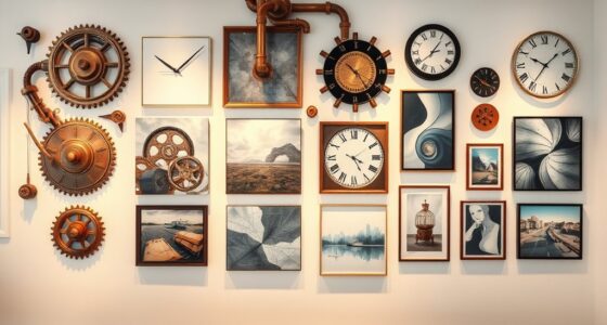 steampunk and modern wall decor