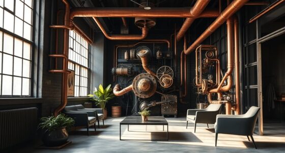 steampunk industrial minimalism