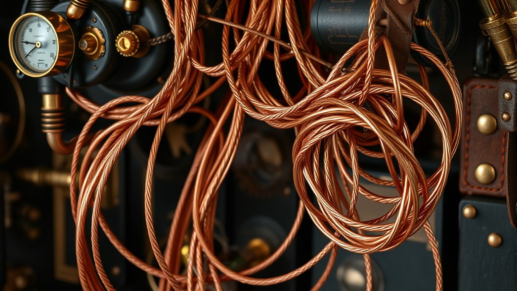 steampunk inspired wire organization