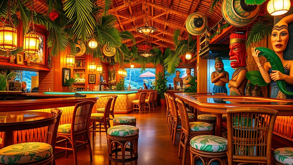 tropical mid century decor