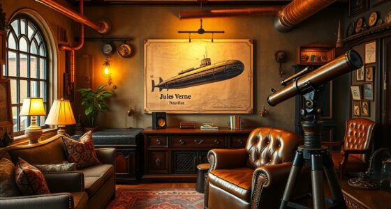 verne inspired steampunk interiors