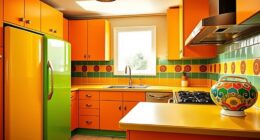 vibrant 70s kitchen style