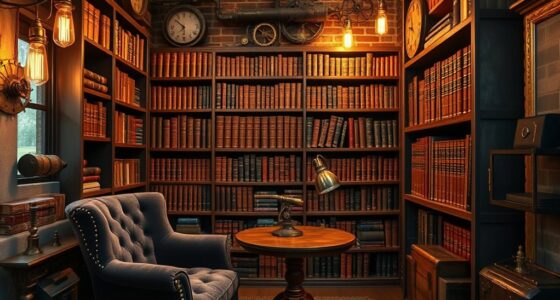 victorian inspired steampunk reading spaces