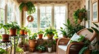 vintage indoor garden decor