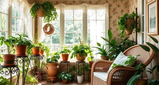 vintage indoor garden decor