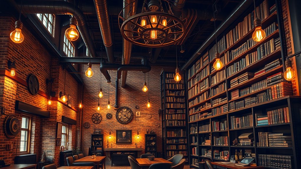 vintage industrial steampunk decor