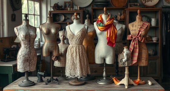 vintage mannequin dress display