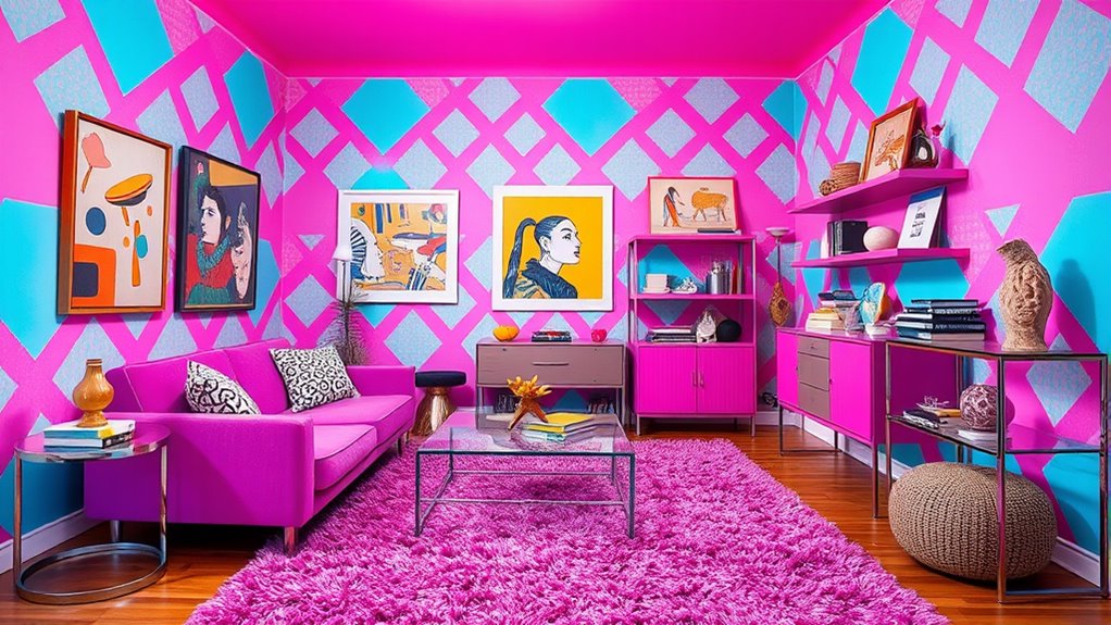 vintage postmodern interior styles