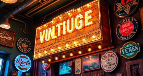 vintage signage in decor