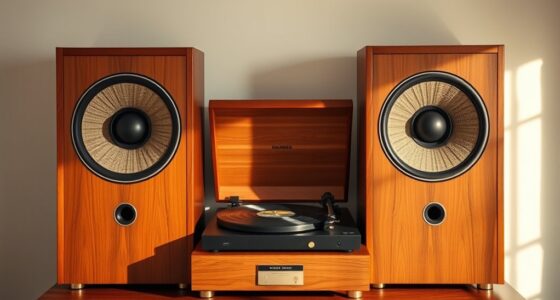 vintage stereo speaker placement