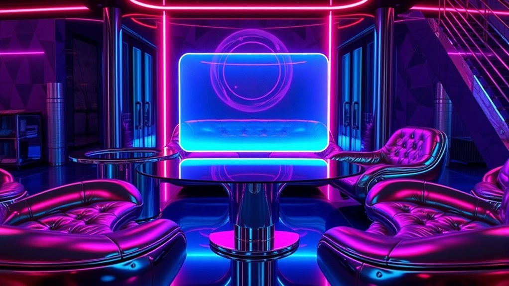 y2k tech inspired interiors