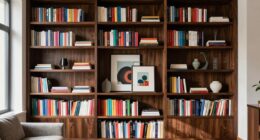 balancing bookshelves and displays
