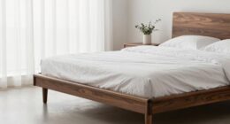 calm walnut bed style
