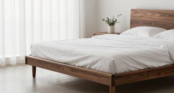 calm walnut bed style
