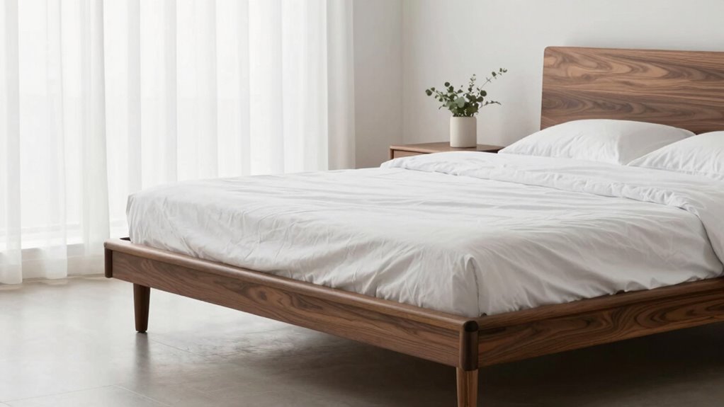 calm walnut bed style