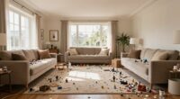 clutter overwhelms spaciousness