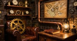 comfortable steampunk living spaces