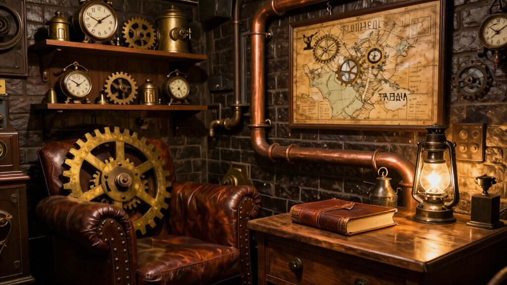 comfortable steampunk living spaces
