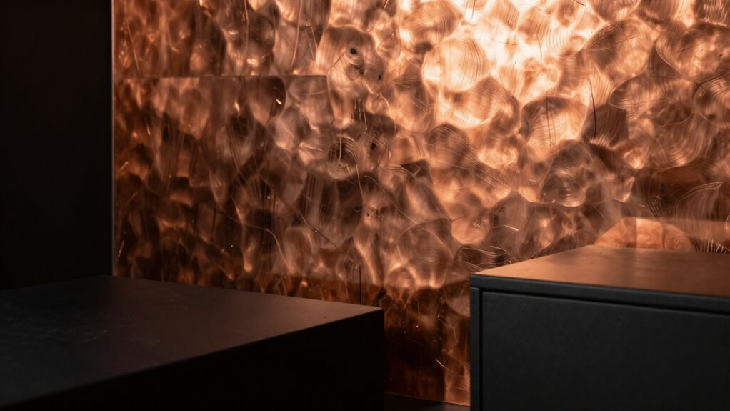 copper enhances interior spaces