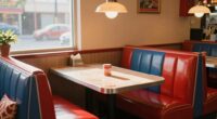 cozy diner inspired kitchen nook