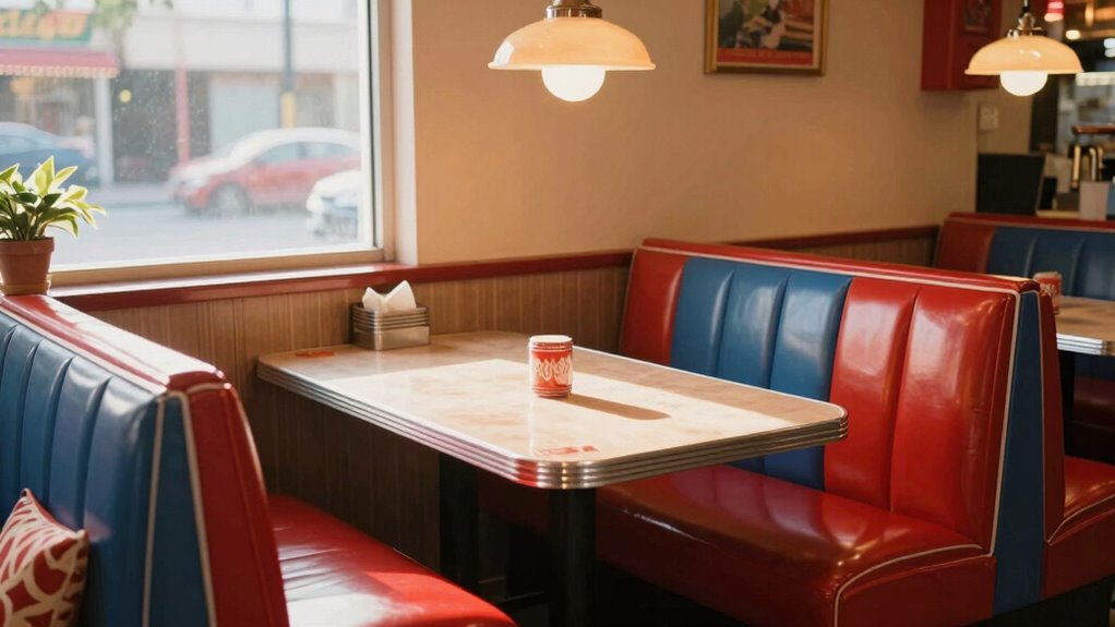 cozy diner inspired kitchen nook